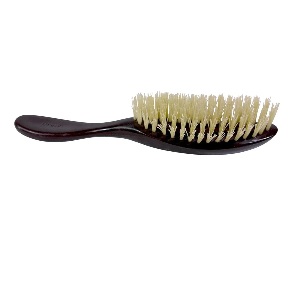 Vtg Avon Natural Performance Flair Hair Brush Brown Handle 7 Row Plastic Bristle